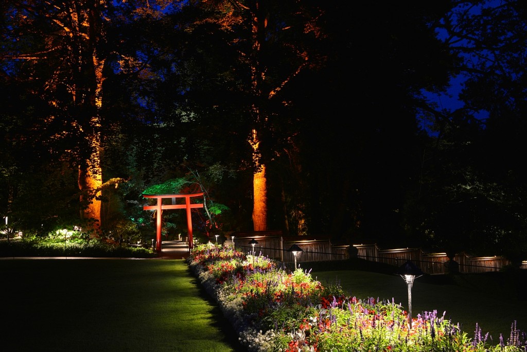 Butchart Gardens at night, Victoria's lush Butchart Gardens…