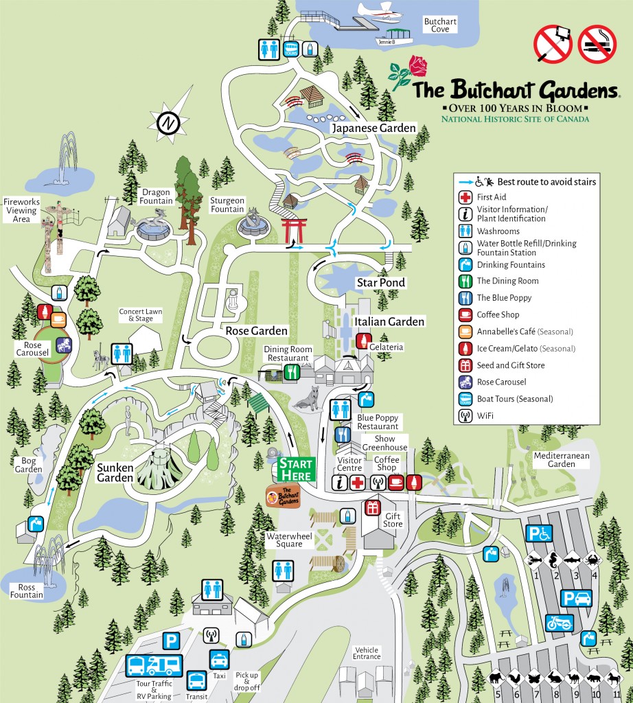 Map of Butchart Gardens